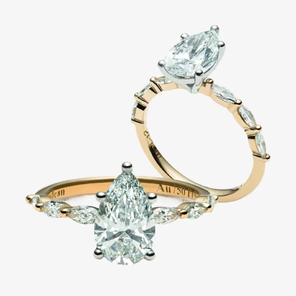 Vintage serti clos poire