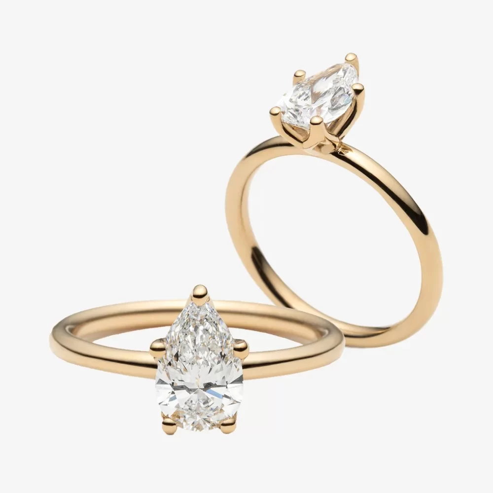 Solitaire tulipe poire